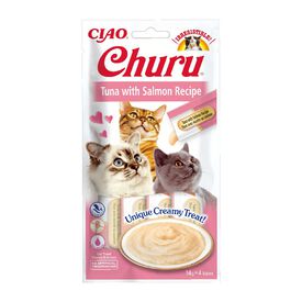 Churu Snack Cremoso de Atum e Salmão para gatos – Multipack 12